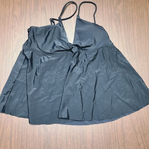 NWT Beachsissi Women’s Tankini Set Black Top Animal Print Bottoms L - Picture 2 of 7